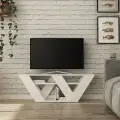 TV stolek PIPRALLA – Bílá ASIRGROUP