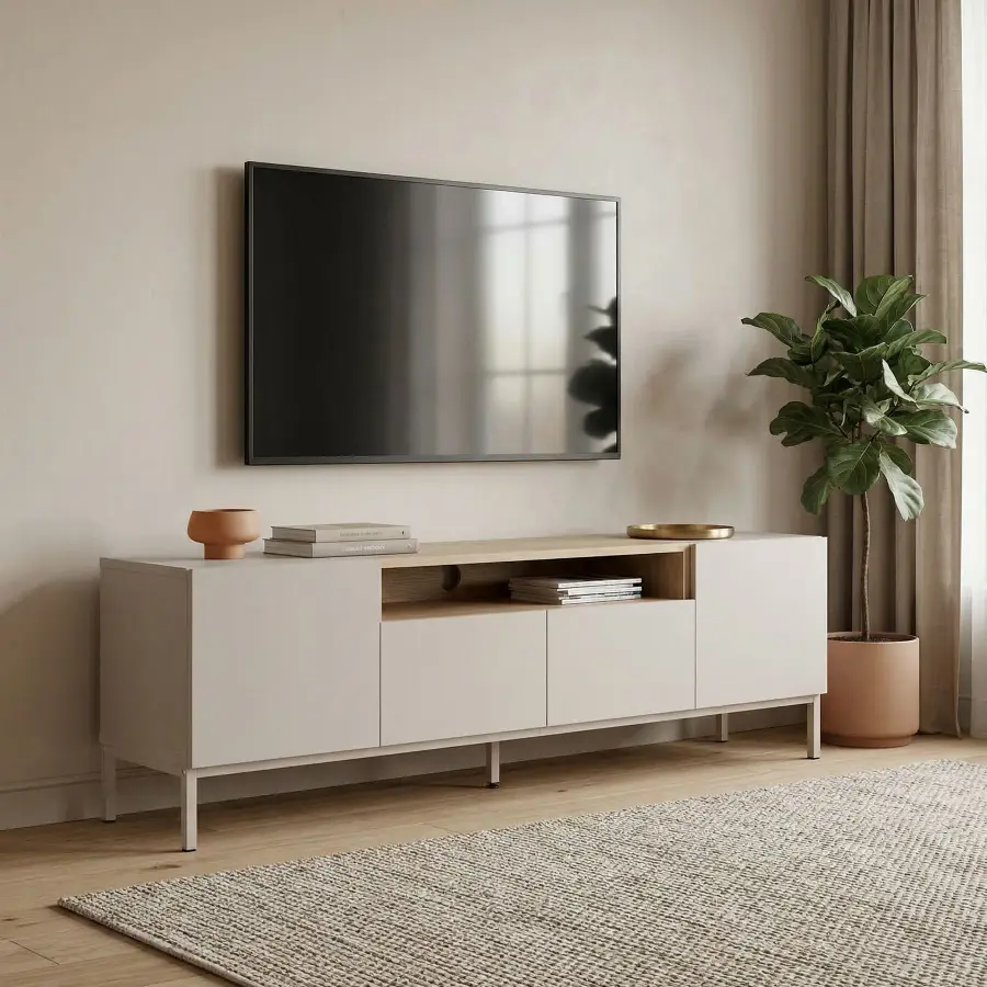 TV stolek RIVOLI – Ořech / Černá ASIRGROUP