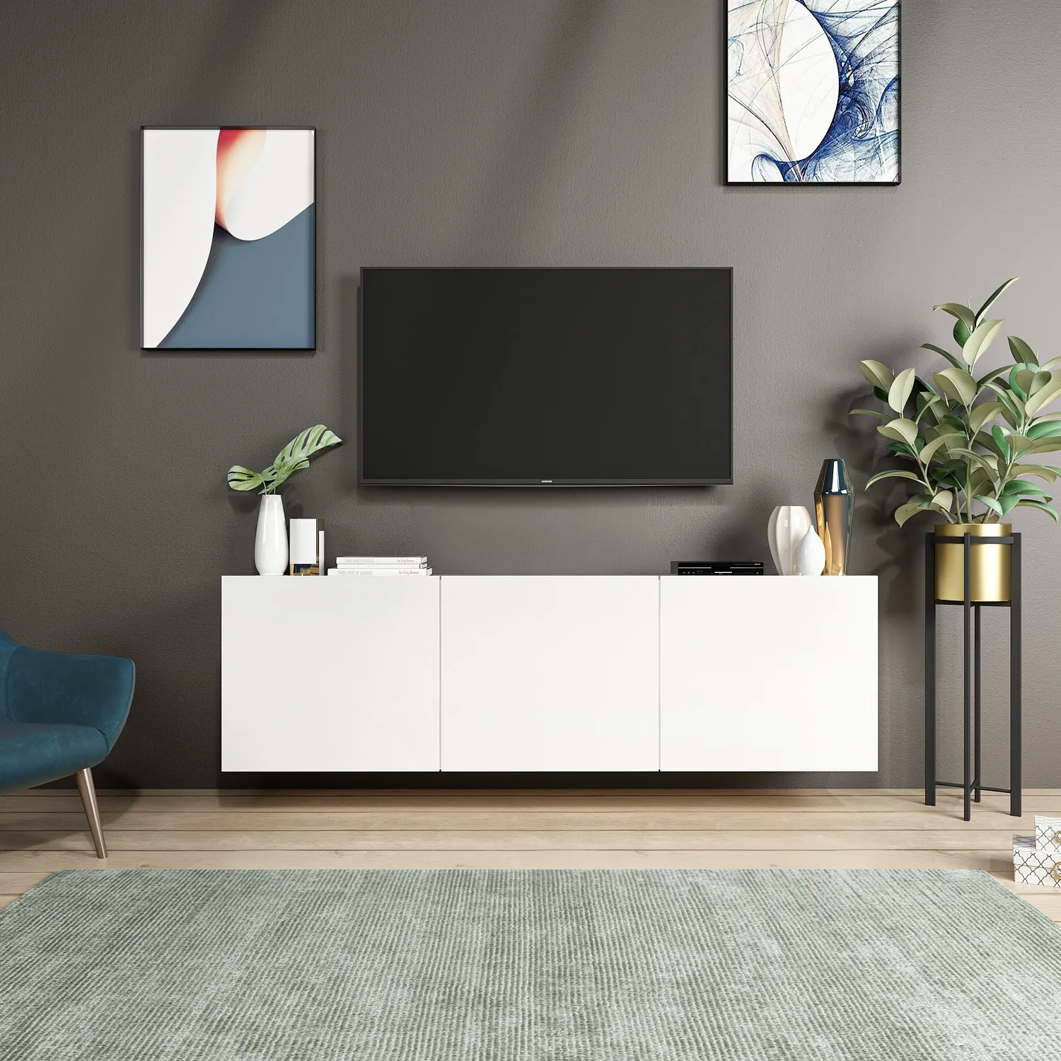 TV stolek WHITE ASIRGROUP