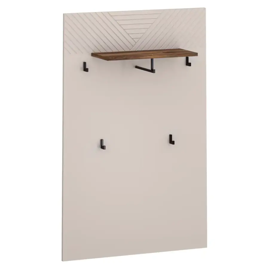 Věšákový panel 80, kašmír/dub castello, EYCO Kondela