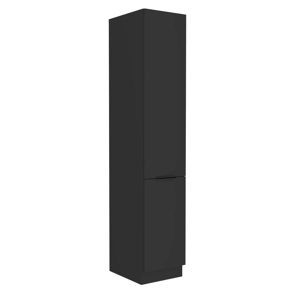 Vysoká skříňka, černá, SIBER 40 DK-210 2F Kondela