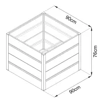 Vyvýšený záhon PREMIUM plechový 90x90x76cm Rojaplast (foto 19)