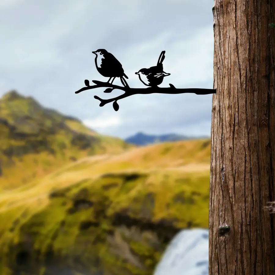 Zahradní dekorace BIRD On The Branch 03 – Černá ASIRGROUP