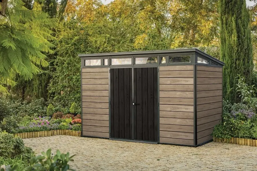 Zahradní domek PENT HORIZONTAL ASHWOOD Signature 11x7 Rojaplast