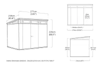 Zahradní domek PENT HORIZONTAL Signature 9x7 Rojaplast (foto 18)