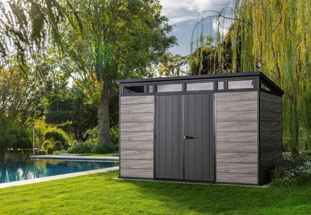 Zahradní domek PENT Signature 11x7 Storm Grey Rojaplast