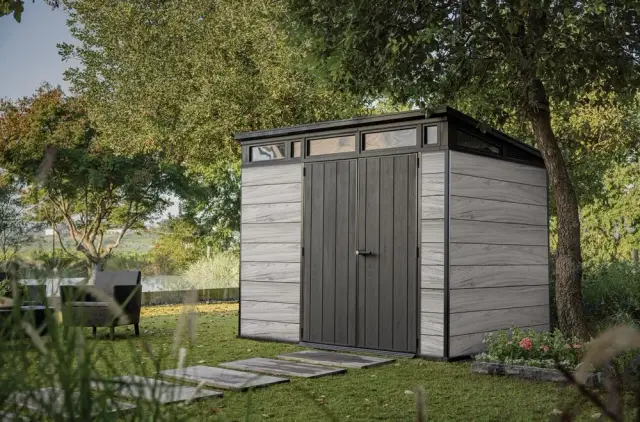 Zahradní domek PENT Signature 9x7 Storm Grey Rojaplast