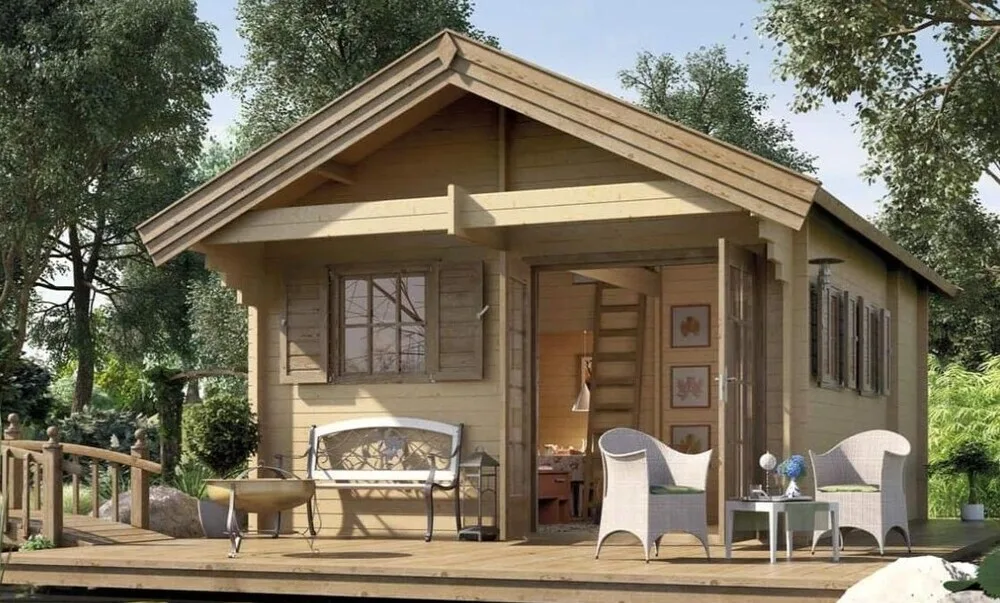 Zahradní domek WEKA Luxusní dřevěný 155 (4x5,5m) Rojaplast