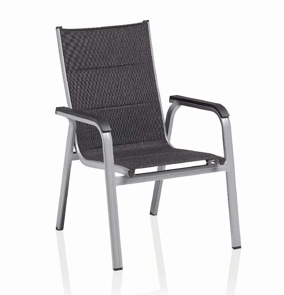 Zahradní křeslo KETTLER BASIC PLUS PADDED stohovatelné hliníkové / antracit Rojaplast