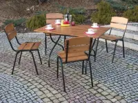 Zahradní křeslo WEEKEND dřevěné stohovatelné Rojaplast (foto 366)