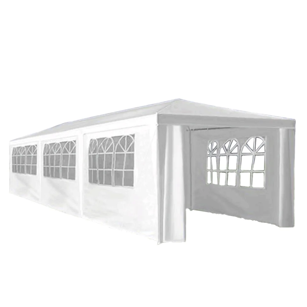 Zahradní párty stan, bílá, 3x9 m, TEKNO NEW TYP 3 + 8 bočních stran Kondela