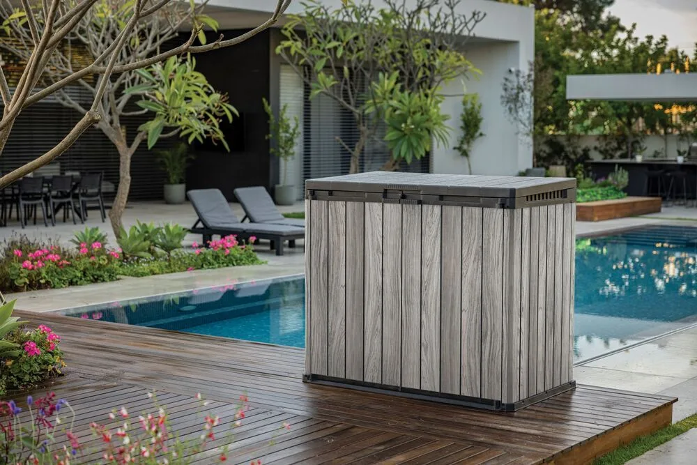 Zahradní skříň STORM GREY Deco Horizontal Store it out 1150 L Rojaplast