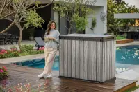 Zahradní skříň STORM GREY Deco Horizontal Store it out 1150 L Rojaplast (foto 19)