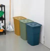 Zahradní souprava DEA HOME ECO 3 odpadkových košů na tříděný odpad 3x 50 L Rojaplast (foto 12)