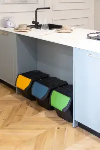 Zahradní souprava DEA HOME FRIDA 3 odpadkových košů na tříděný odpad 3x 25 L Rojaplast