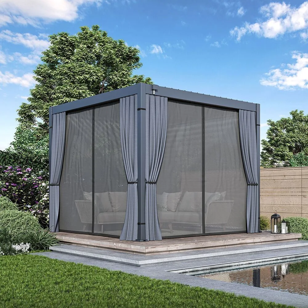 Zahradní souprava ECO závěsů a moskytiér pro pergolu 4x3 m Rojaplast