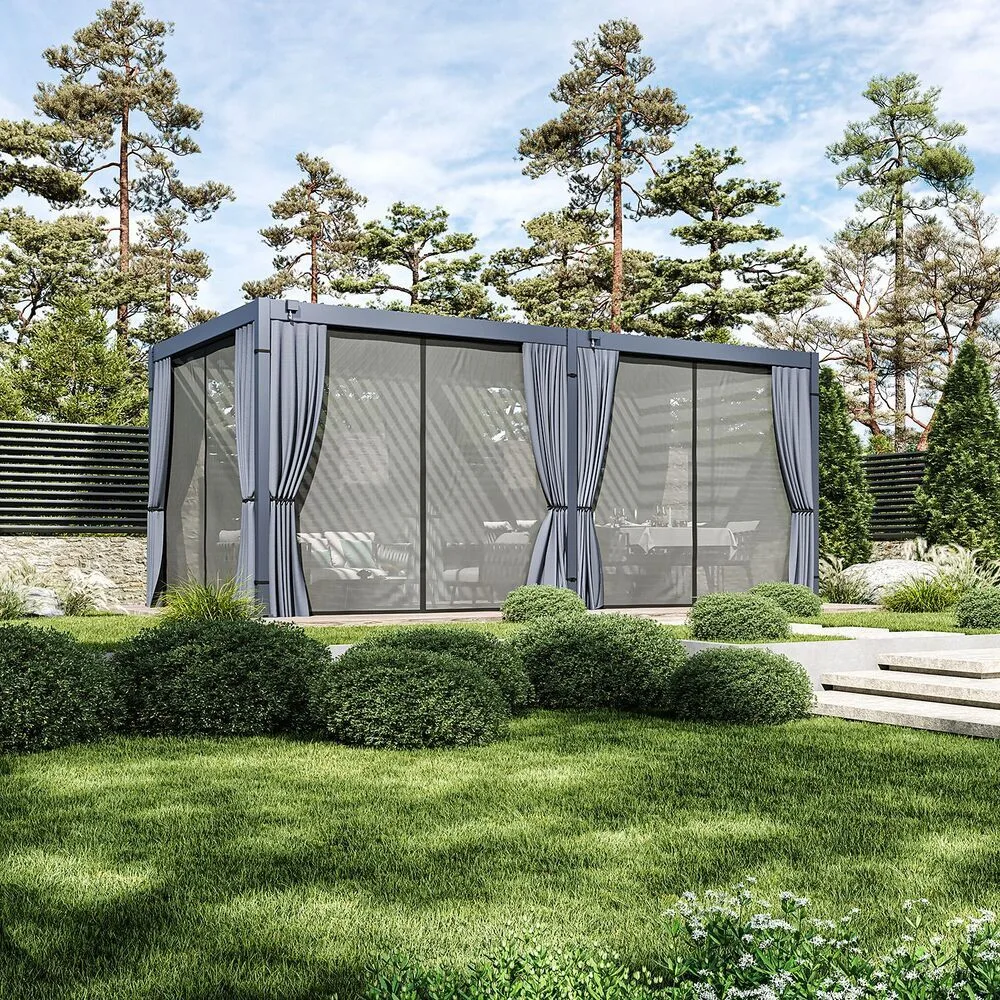 Zahradní souprava ECO závěsů a moskytiér pro pergolu 6x3 m Rojaplast