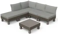 Zahradní souprava ELEMENTS SIGNATURE plastový walnut Rojaplast (foto 2)