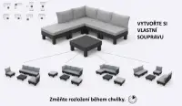 Zahradní souprava ELEMENTS SIGNATURE plastový walnut Rojaplast (foto 22)