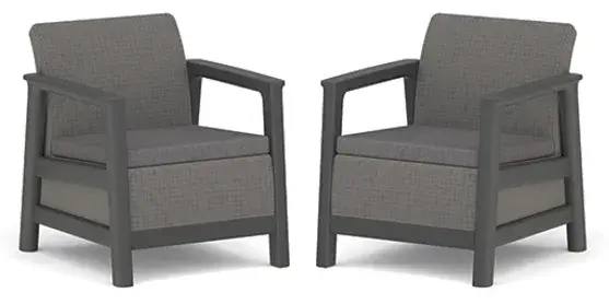 Zahradní souprava SCANDI LINEA DUO – Ash grey / Storm grey Rojaplast