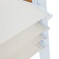 Zahradní stohovatelná židle, bílá ocel/dub, BONTO Kondela (foto 5)