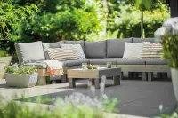 Zahradní stůl ELEMENTS SIGNATURE plastový walnut Rojaplast (foto 38)