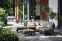 Zahradní stůl ELEMENTS SIGNATURE plastový walnut Rojaplast (foto 40)