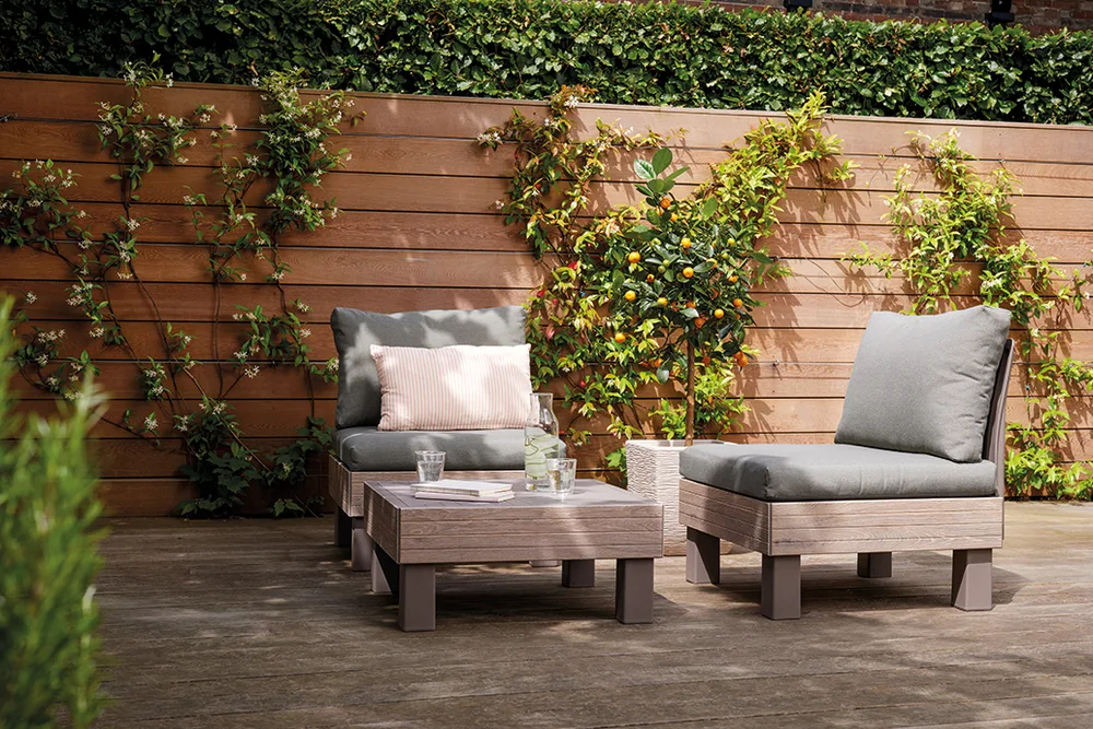 Zahradní stůl ELEMENTS SIGNATURE plastový walnut Rojaplast (foto 42)