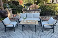 Zahradní stůl ROTTERDAM jídelní hliníkový 138x80 cm Rojaplast (foto 31)