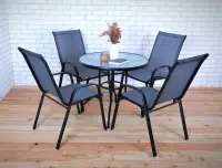 Zahradní stůl ZWMT kovový se skleněnou deskou Rojaplast (foto 68)
