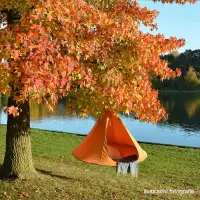 Závěsné houpací křeslo, světle šedá, KLORIN NEW BIG SIZE CACOON HAMMOCK Kondela (foto 3)