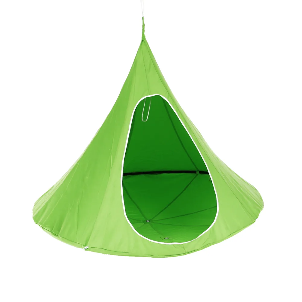 Závěsné houpací křeslo, zelená, KLORIN NEW KLASIK CACOON HAMMOCK Kondela