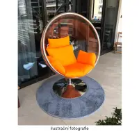 Závěsné křeslo se stojanem, transparentní/stříbrná/šedá, BUBBLE NEW TYP 3 Kondela (foto 5)