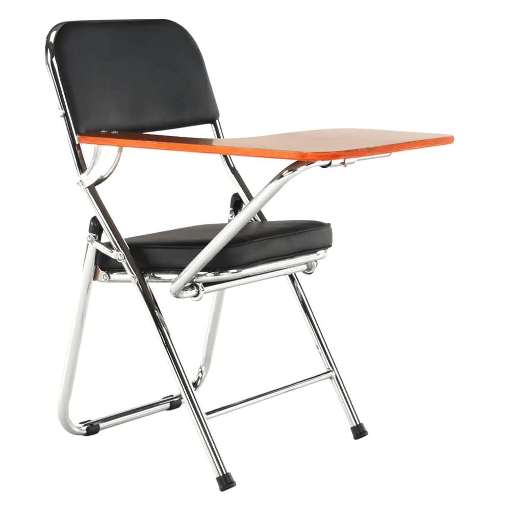 Židle s deskou na psaní, černá/přírodní, TEKER Kondela